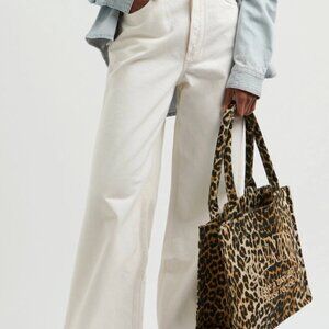 Agolde Dame Wide-leg Jeans Off White Size 29 NWT